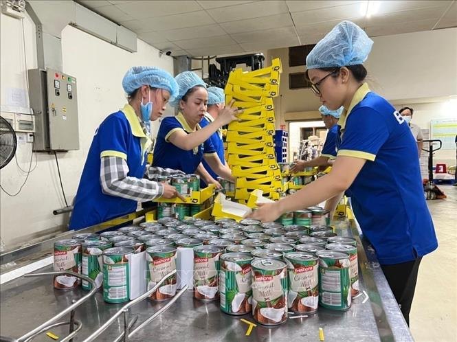 A packing line running to specification